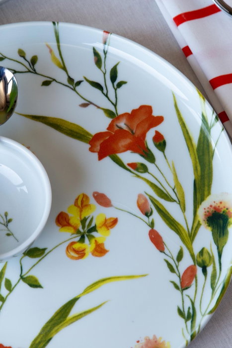 Hermia Juego de Desayuno de Porcelana de 14 Piezas Multicolor